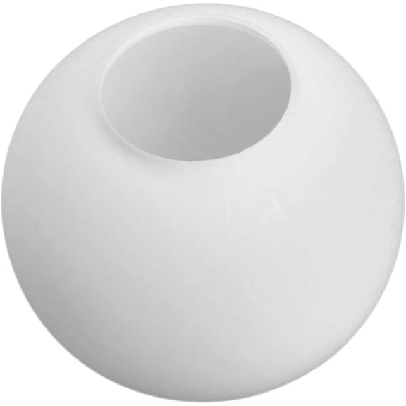 Glass Globe Lampshade Frosted White, 9" Milk Glass Ball Replacement Lamp Shade, Opal Sphere Shade for Wall Sconce Pendant Light