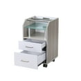 thumbnail image 1 of Glass Glow Pedicure Trolley Light Wood Cart for Nail Salon Furniture & Equipment, 1 of 7