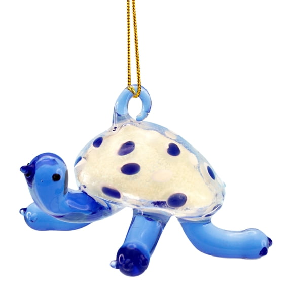 Glass Glowing Turtle Ornament