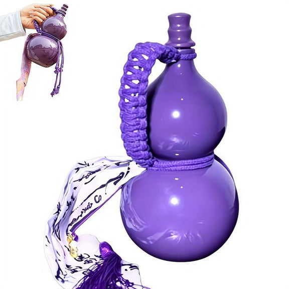 Glass Gourd Water Bottle, Chinese Drinking Gourd Bottle, Leak-Proof Beverage Bottles with Tassel, Portable Sports Water Bottles for Outdoor, Home Decoration