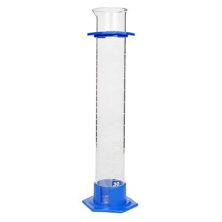 Graduated Cylinder Glass With Plastic Hex Base and Bumper Guard, 250ml by Go Science Crazy