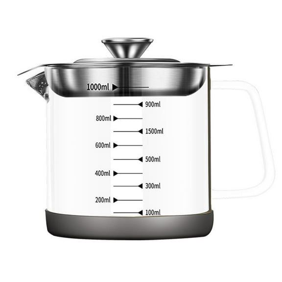 Glass Gravy Separator with Filter Cap, Fat Separator, Poultry Separator