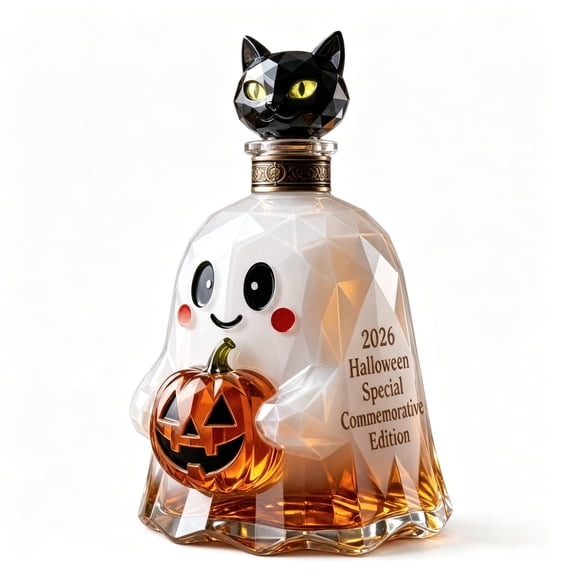 Glass Halloween Ghost Whiskey Decanter For Home Decor And Festive Drink Serving Use