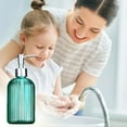 thumbnail image 1 of Glass Hand Soap Dispenser Bottle | Bathroom Lotion Refillable Pump Container | Leak-Proof Sealed Design | Multi-Use for Soap Shampoo Oil | Reusable | 19x7.6cm | 1 Piece | Stylish Colors, 1 of 6