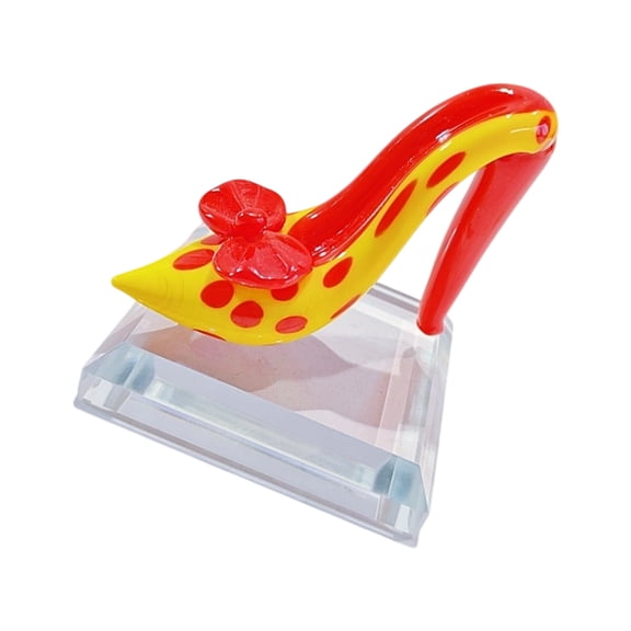 Glass Heel Statues Figurines Ornaments Tabletop Centerpiece Crystal Collectible Figurines for Office Home Decorations