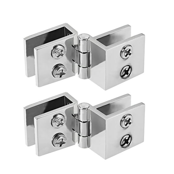 Glass Hinge Adjustable 90 Degree Clamp for 5-8mm Thickness 2Pcs