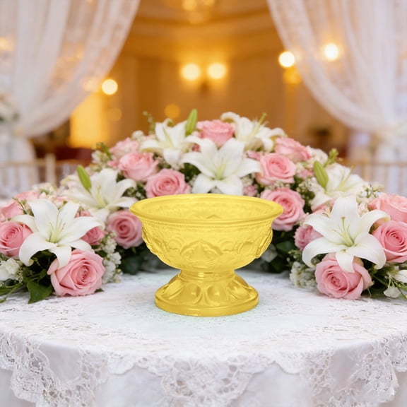 Glass Holy Water Offering Bowl For Buddha Altar Prayer Home Blessing Wedding Guanyin Devotion Versatile Bowl Candle Stand & Decor,1.97"×2.09",1PC (Yellow)