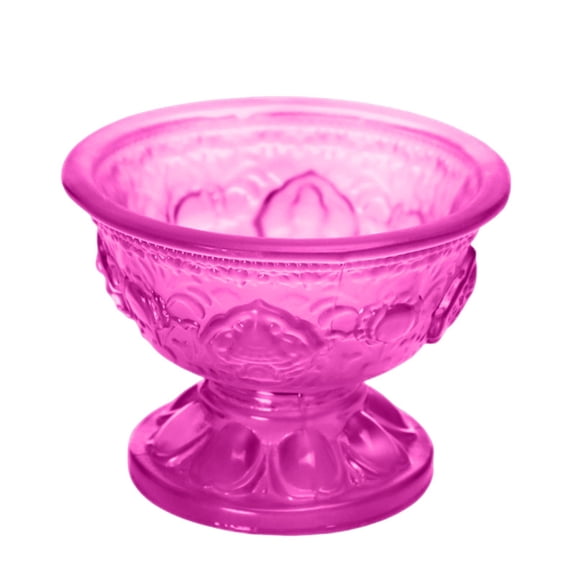 Glass Holy Water Offering Bowl - Multi-Purpose Candle Stand for Buddha Altar Prayer Home Blessing Wedding Decor, 3X2In (1Pcs, Purple)