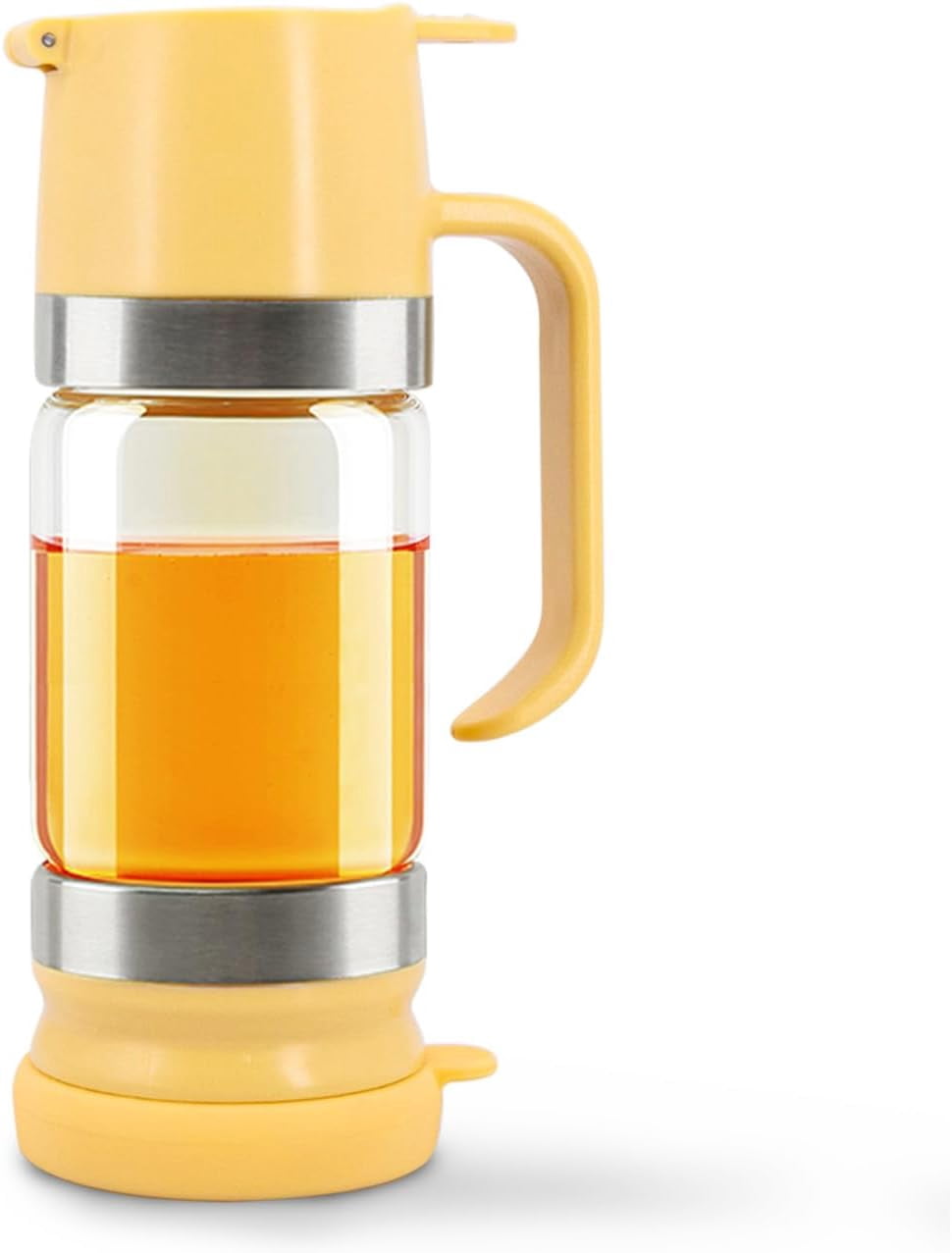 Glass Honey Dispenser No-drip with Handle – 9 oz Maple Syrup Container Jar for Coffee, Pancakes & Waffles