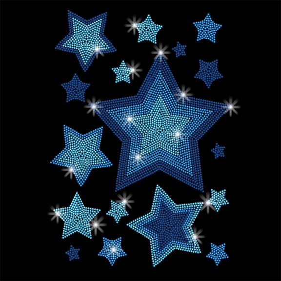 Glass Hotfix Rhinestone Iron on Appliques Costume Accessories DIY used for Clothes Bags Pants Star 297x210mm