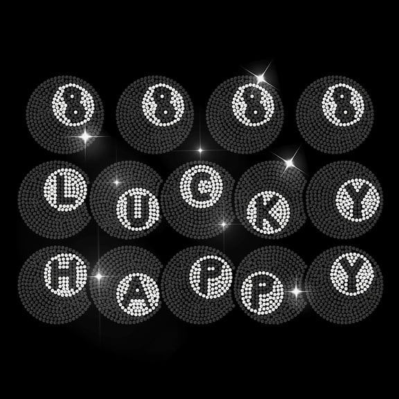 Glass Hotfix Rhinestone Iron on Appliques Costume Accessories for Clothes Bags Pants Billiards 297x210mm