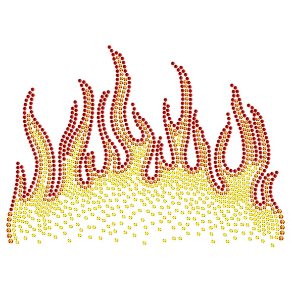 Glass Hotfix Rhinestone Iron on Appliques Costume Accessories for Clothes Bags Pants Fire 297x210mm DIY