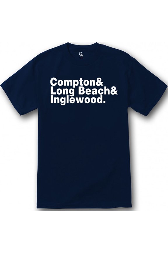 Compton Long Beach Inglewood Tee for Men Graphic T-Shirt