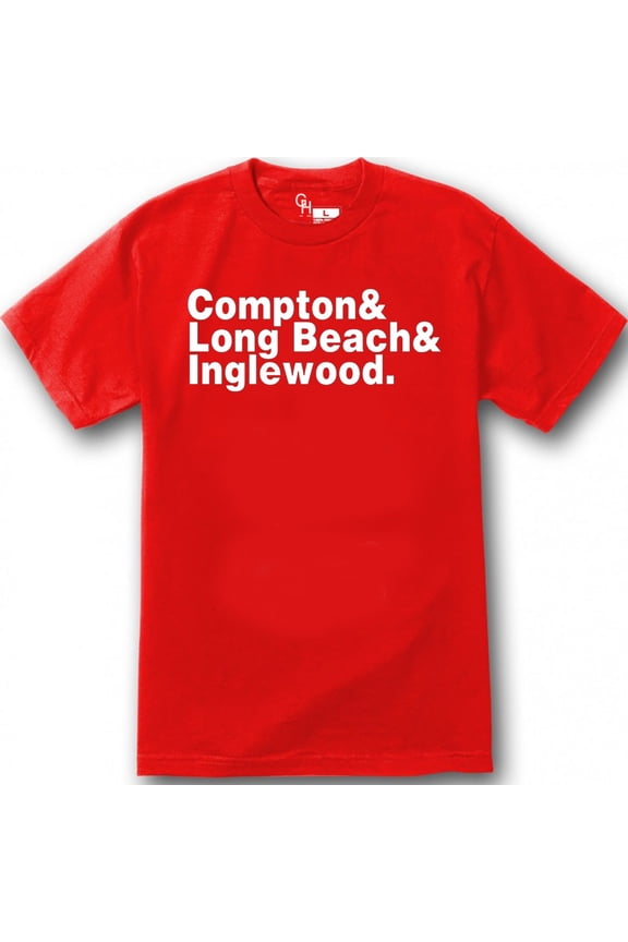 Compton Long Beach Inglewood Tee for Men Graphic T-Shirt