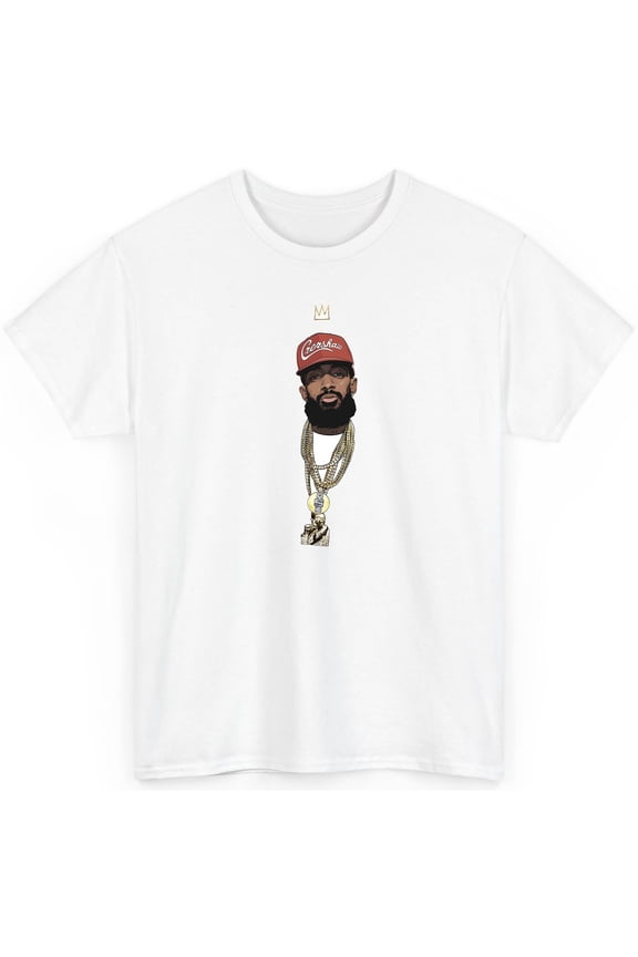 Cotton Rap King Nipsey T-Shirt Hip Hop Short Sleeve Crenshaw Graphic Tee
