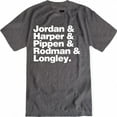 thumbnail image 1 of Glass House Apparel Graphic T Shirt for Men Unisex Bulls Team Chicago Members Short Sleeve Tees, 1 of 1