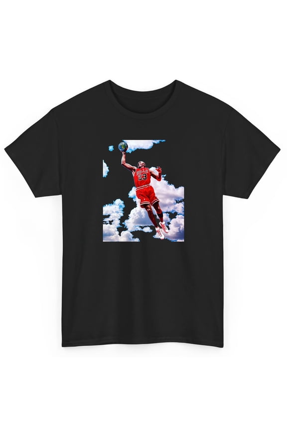 Soft Cotton Michael T-Shirt Air Clouds Unisex Sky Jordan Short Sleeve Graphic Tee