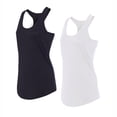 thumbnail image 1 of Glass House Apparel Women's Athletic Racerback Tank Top Performance Sport Active Yoga Compression Running Shirt, 2 Pack (Black & White), 1 of 3