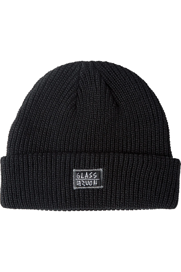 Memo Label Roll Up Beanie Black