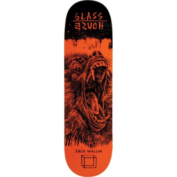Glass House Skateboards Zack Wallin Baboon Skateboard Deck - 8.75" x 32.5" (Deck Only)