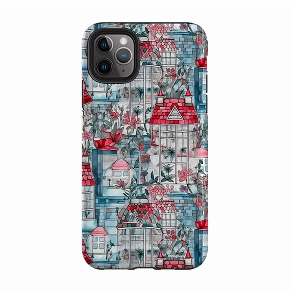 Glass Houses Abstract Pattern Phone Case for iPhone 16 15 14 13 12 11 Pro Max