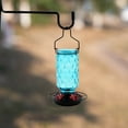 thumbnail image 1 of Glass Hummingbird Feeder with 5 Feeding Ports | Wide Mouth for Easy Filling & Cleaning | Outdoor Hanging Bird Feeder for Garden & Backyard | 11.42" Tall | Red, Purple or Blue, 1 of 6