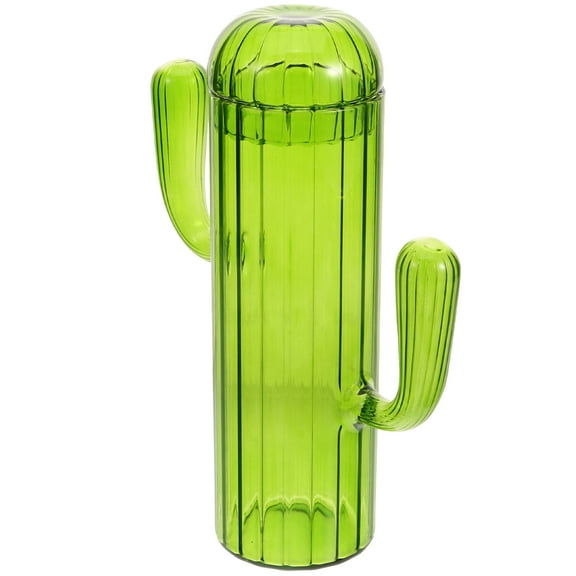 Cactus Shaped Glass Food Storage Jar with Airtight Lid, Decorative Green Canister for Coffee, Candy, Sugar, Spices, Kitchen Storage