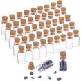 thumbnail image 1 of Glass Jar Glass Bottles with Cork Stopper Bead Containers Wishing Bottle Column Clear Capacity: 1.5ml(0.05 fl. oz) 18x10mm Stopper: 6~7x6~6.5mm Bottleneck: 7mm in diameter 50pcs/bag, 1 of 6