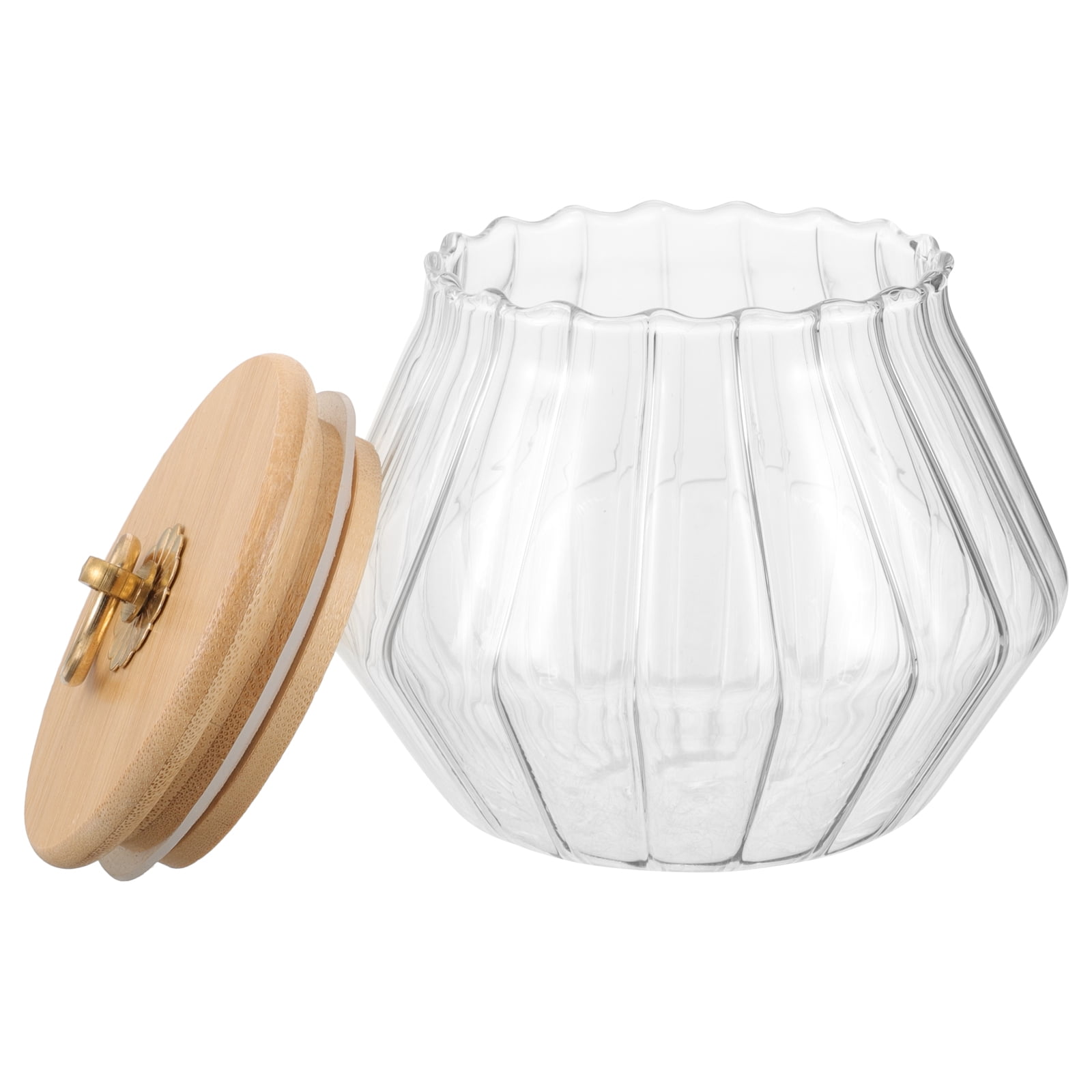 Glass Jar with Lid Candy Dispenser Clear Glass Canister Sealed Rice