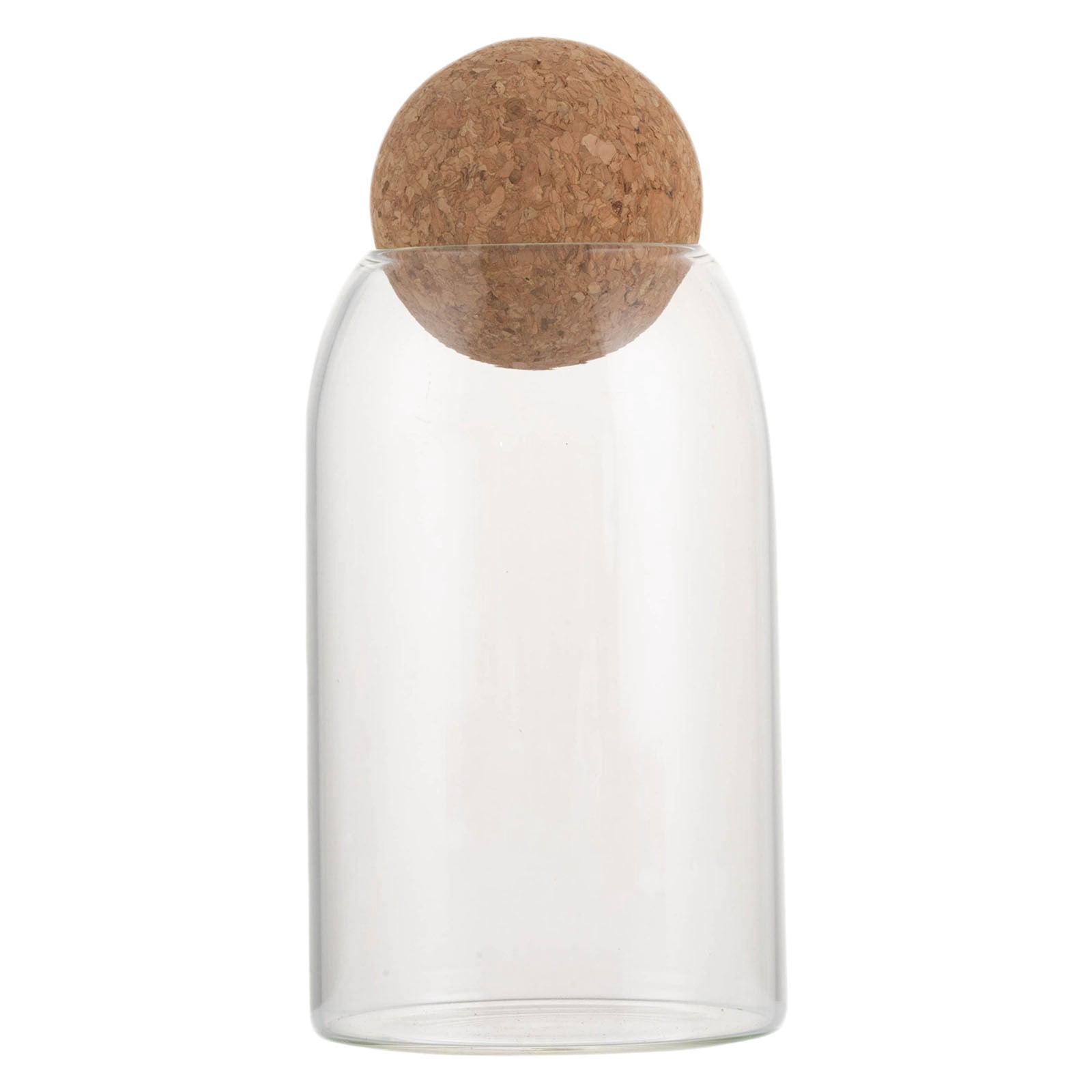 Sanbege Glass Jars With Cork Ball Lids – 3-Pack Airtight Canisters For Coffee, Tea, Spices (500ml, 800ml, 1200ml)