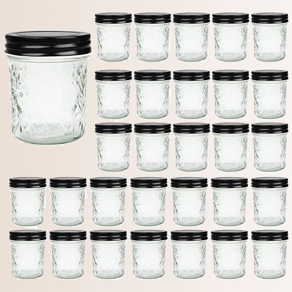 Glass Jars With Lids, Small Clear Canning Glass For Caviar, Herb, Jelly, Jams, Mini Wide Mouth Mason Jar Spice Jar For Kitchen Storage Preserving Food And Party Favors