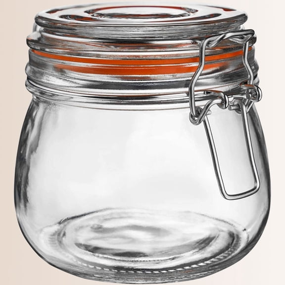 Glass Jars With Airtight Lids And Leak Proof Rubber Gasket, Wide Mouth Mason Jars With Hinged Lids For Kitchen Canisters, Glass Storage Containers