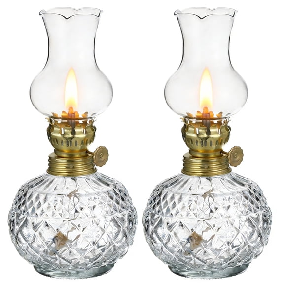 Glass Kerosene Lamp Vintage: 2PCS Classic Oil Lamp Kerosene Lantern 180ml