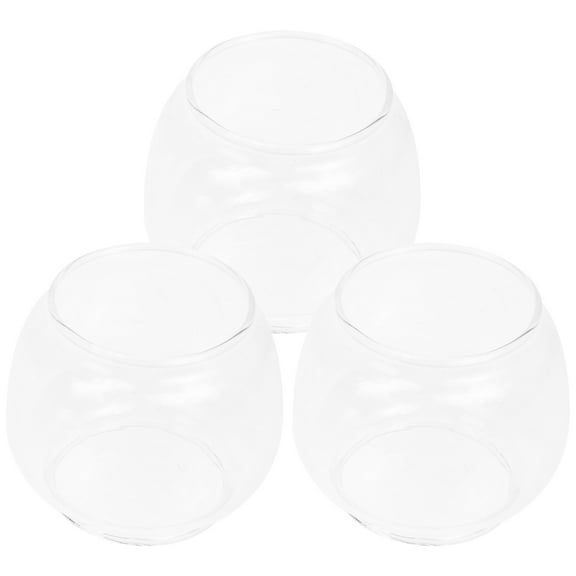 Glass Kerosene Lampshades 3 Pcs Artistic Home Oil Accessories Vintage Globe Chimneys