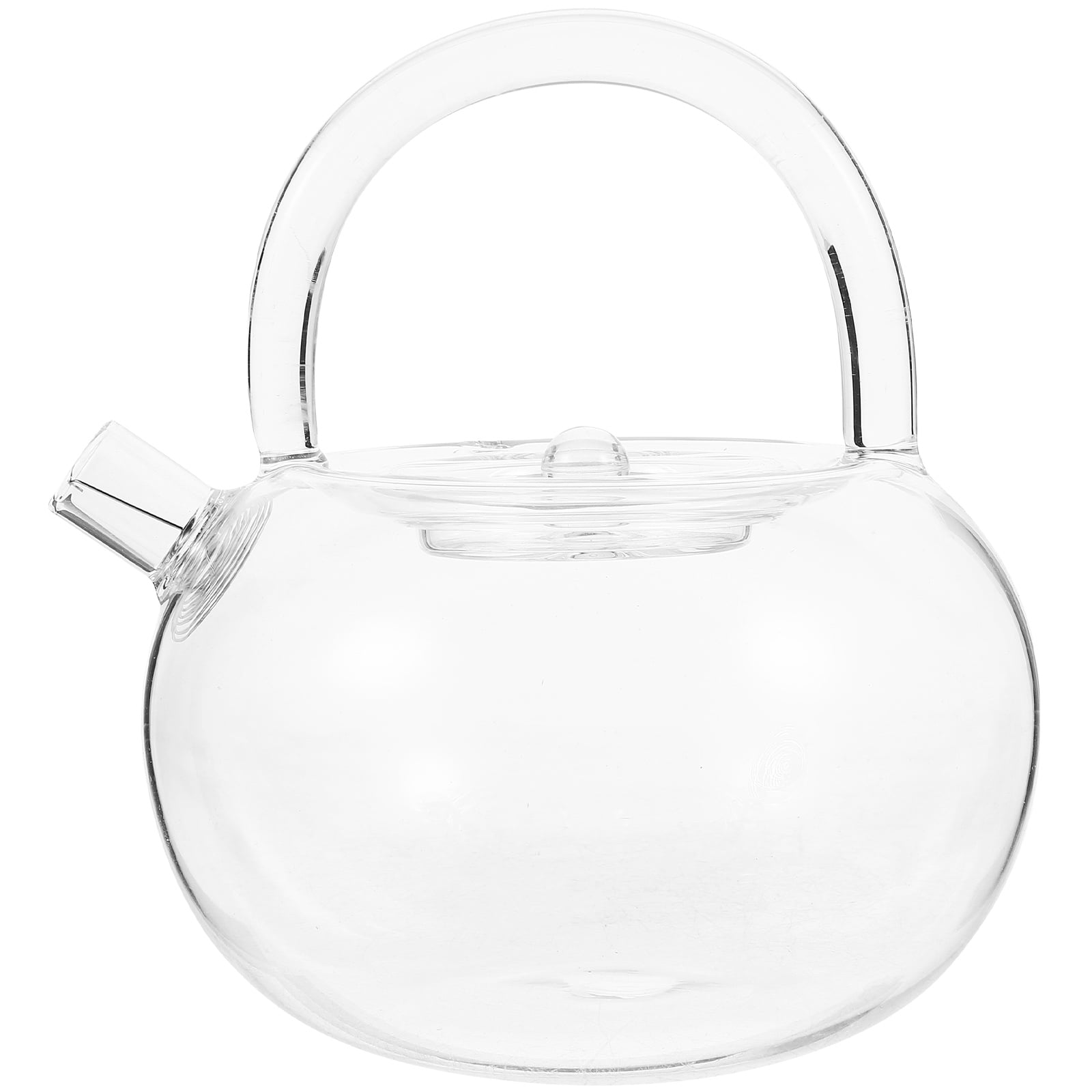 Glass Kettle Stovetop Safe Tea Pot Clear Teapot Induction Loose Leaf with Infuser Flower
