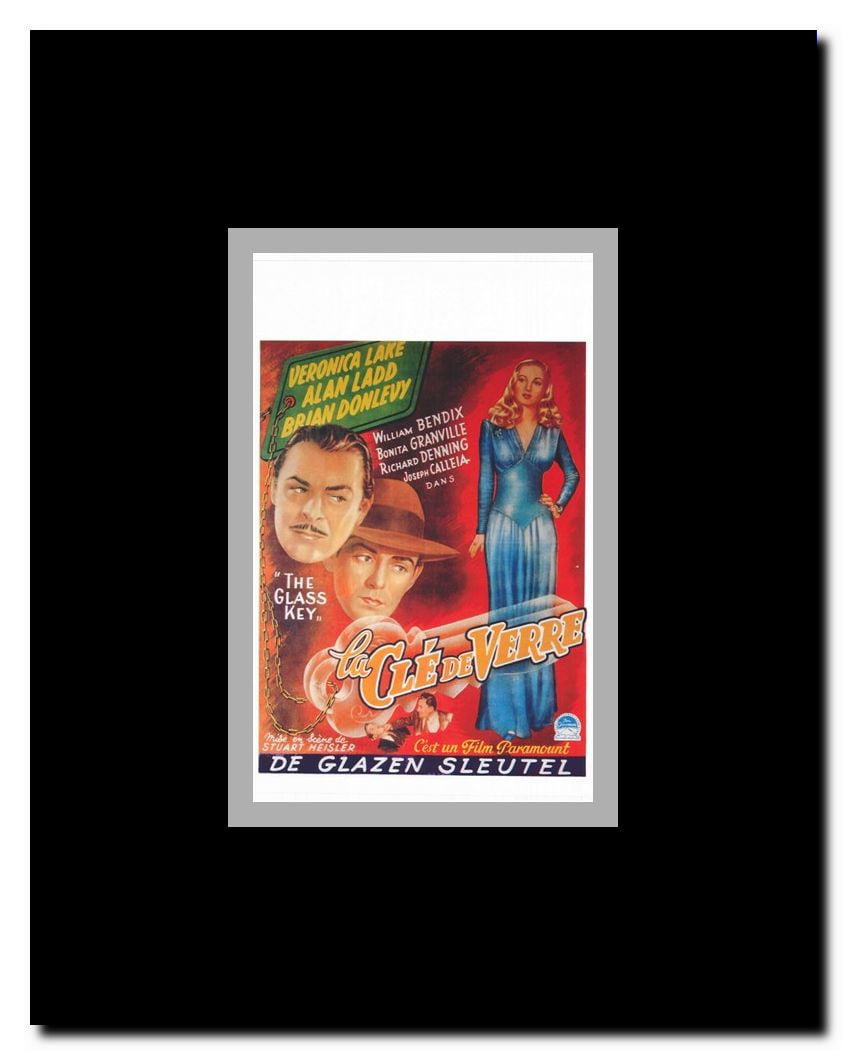 Glass Key Framed Movie Poster