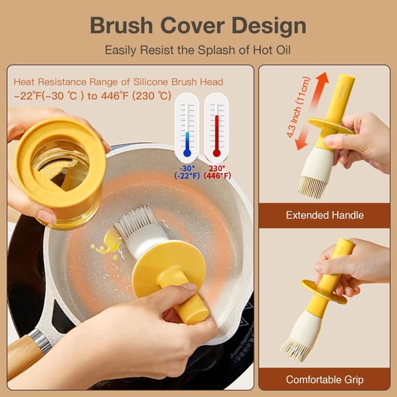 Glass Oil Dispenser Bottle With Heat Silicone Basting Brush For Kitchen Cooking BBQ Grilling And Frying Applications