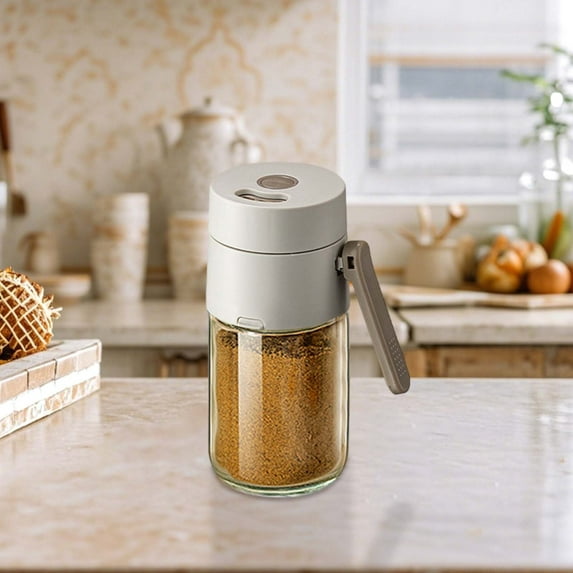 Glass Kitchen Seasoning Pot with Proof Seal, Ration Seasoning Box for Salt & Spices, Airtight Seasoning Jar for Home & Garden Storage