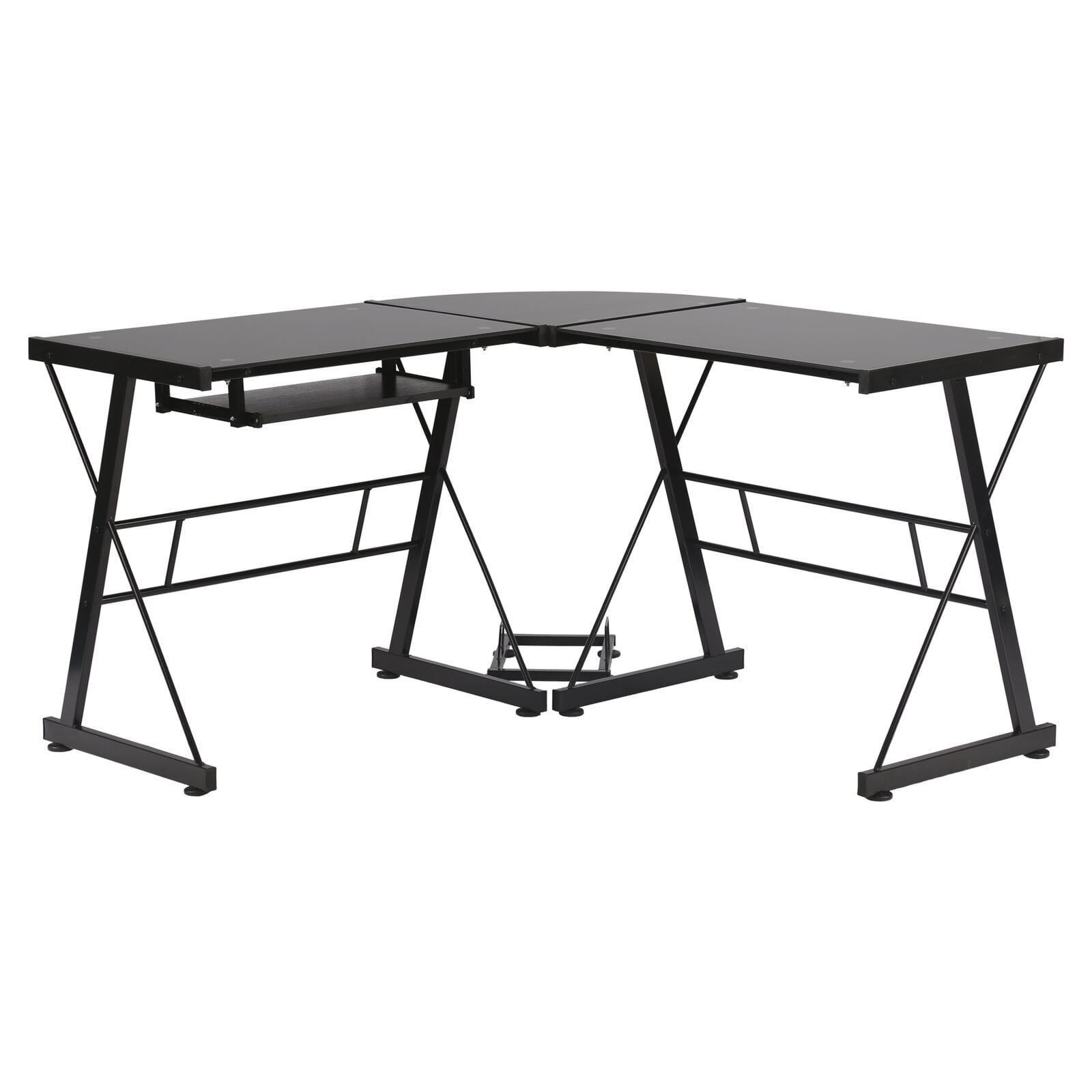 Glass LShape Desk, Simple design and modern style The design of the L