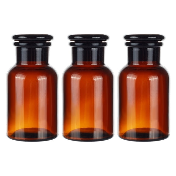 Glass Lab Liquid Reagent Bottles Empty Bottles Saddle Brown 55x100mm Inner Diameter: 42mm Capacity: 125ml(4.23fl. oz) DIY