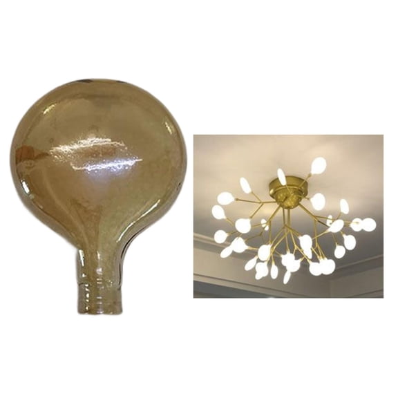 Glass Lampshade Minimalistic Chandelier Lamp Shade Lighting Accessories Ornament Replacement Light Cover for Wall Sconces , Light Brown