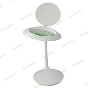 Glass Lens Professional LED Magnifying Lamp, Desktop Lamp 5 Diopter, 2.25X Magnification Flexible Metal Gooseneck, Dimmable, 4 Adjustable Brightness Levels, Daylight Bright BoliOptics MG16201211