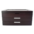Glass Lift Top 2Drawer Java Watch Box