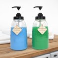 thumbnail image 1 of Glass Liquid Laundry Detergent Dispenser, 2x50oz Farmhouse Mason Jar Style Refillable & Reusable Laundry Bath Dish Soap Storage Containers, 1 of 8