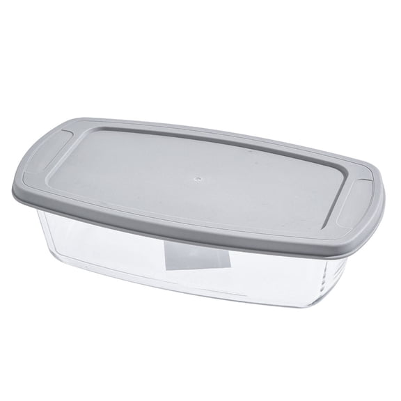 Glass Loaf Pan With Cover 27x14x7cm For Baking Bread And Cake Storage