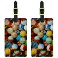 thumbnail image 1 of Glass Marbles Games Collectibles Luggage Tags Suitcase Carry-On ID, Set of 2, 1 of 1