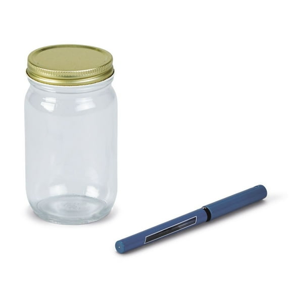 Glass Mason Jar, 1/2 Pint, Glass Jar With Lid