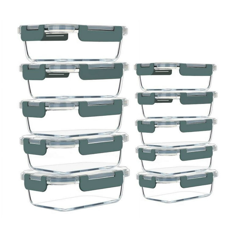 10 Pack Glass Meal Prep Containers, Glass Food Storage Containers