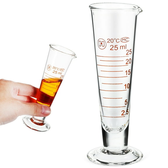ifundom Glass Measuring Cup 25Ml Transparent Glass Accurate Measurement for Kitchen and Laboratory
