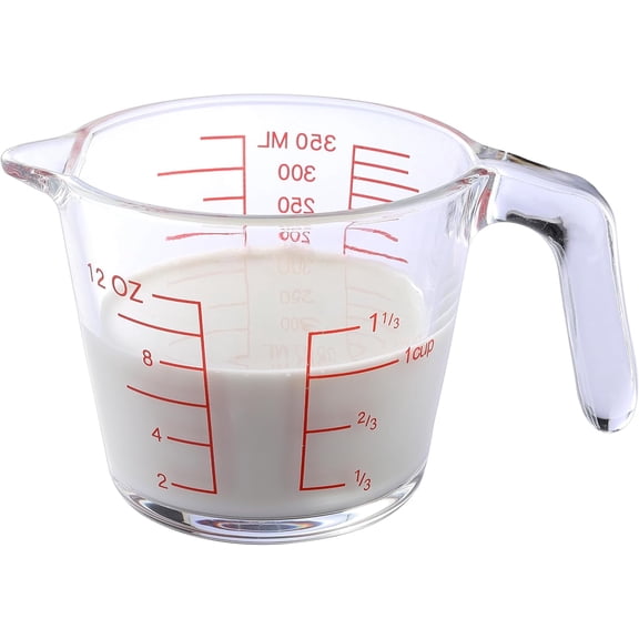 Glass Measuring Cup For Baking and Cooking, Dishwasher, Freezer, Microwave and Oven Safe, kitchen Essentials Tools